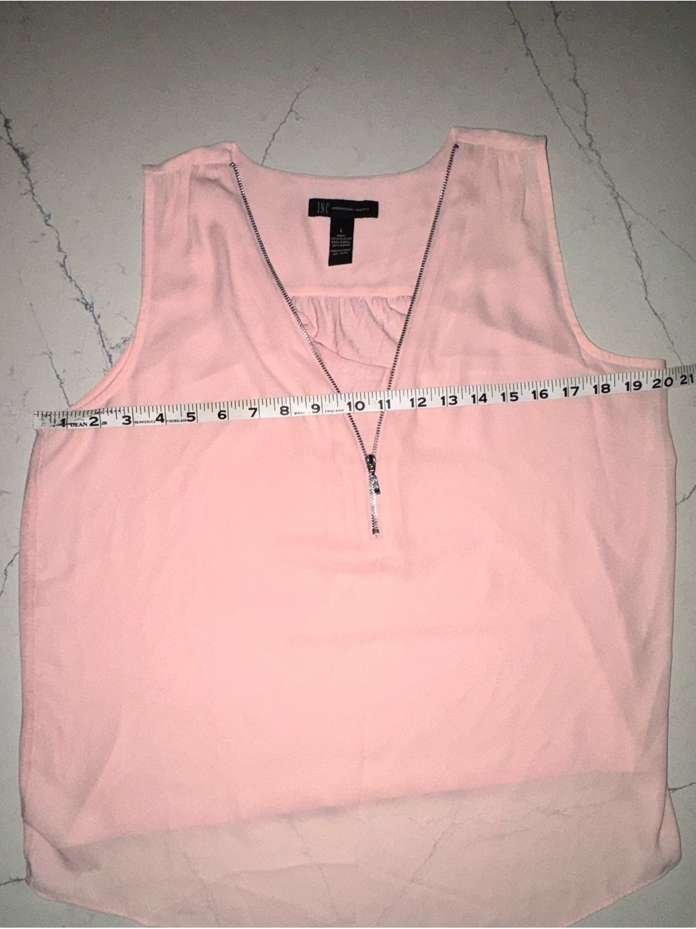 INC Sleeveless light pink top Size Large - Picture 4 of 5